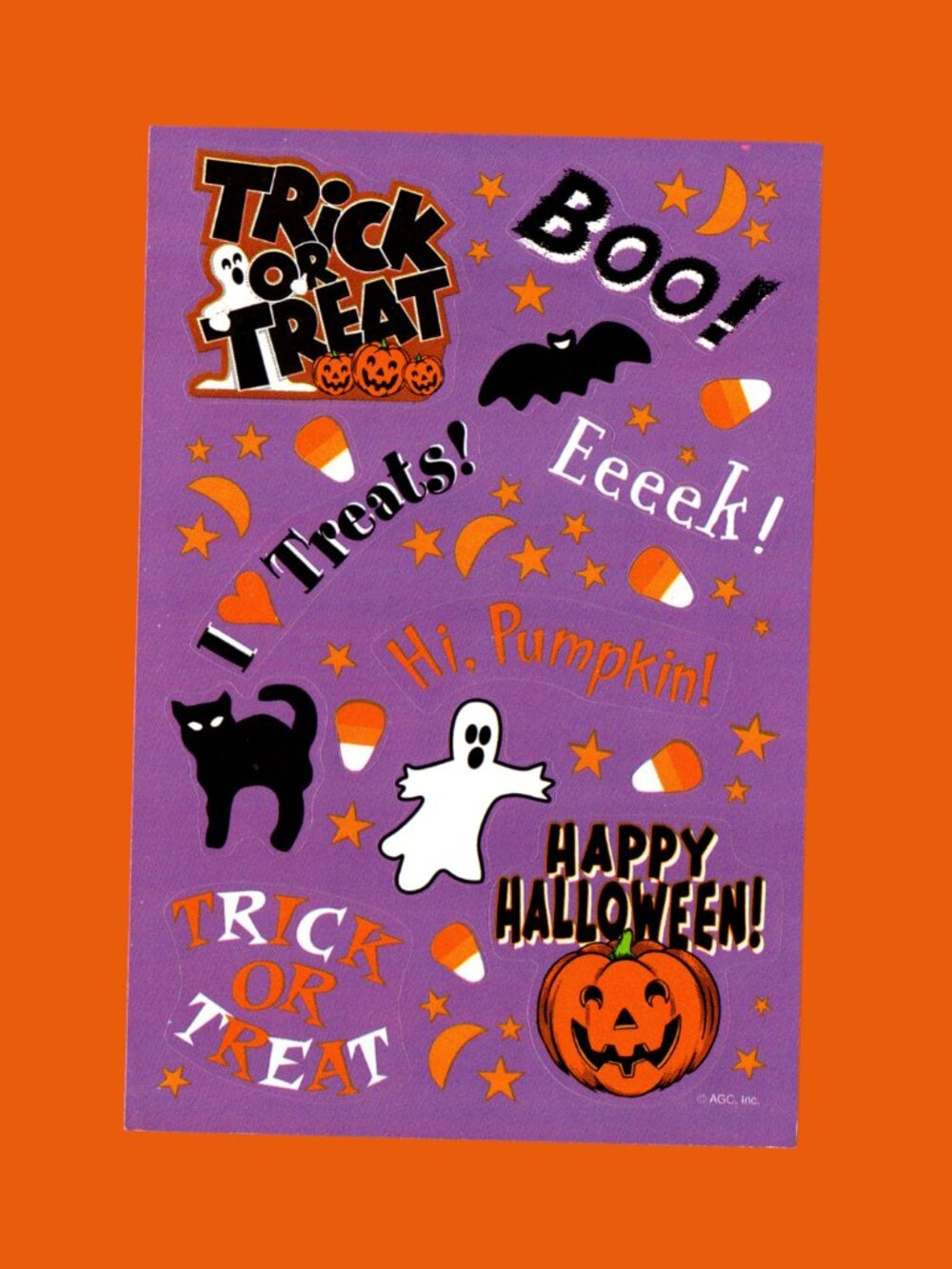 5/$20 American Greetings Vintage 1990s Halloween Sticker Sheet